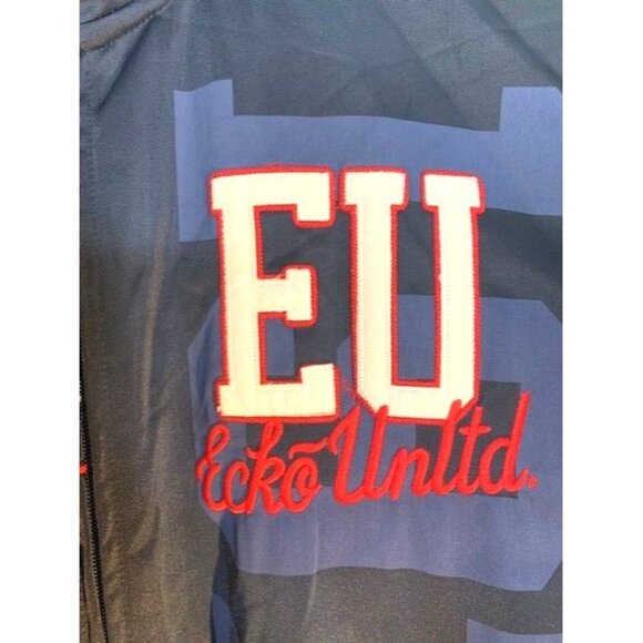 Ecko Unltd. Mens 2X-Large Track Jacket Navy Blue 100% Polyester Full-Zip Closure - Picture 5 of 10